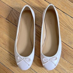 J.Crew Pink Leather Ballerina Flats (Size 8.5)